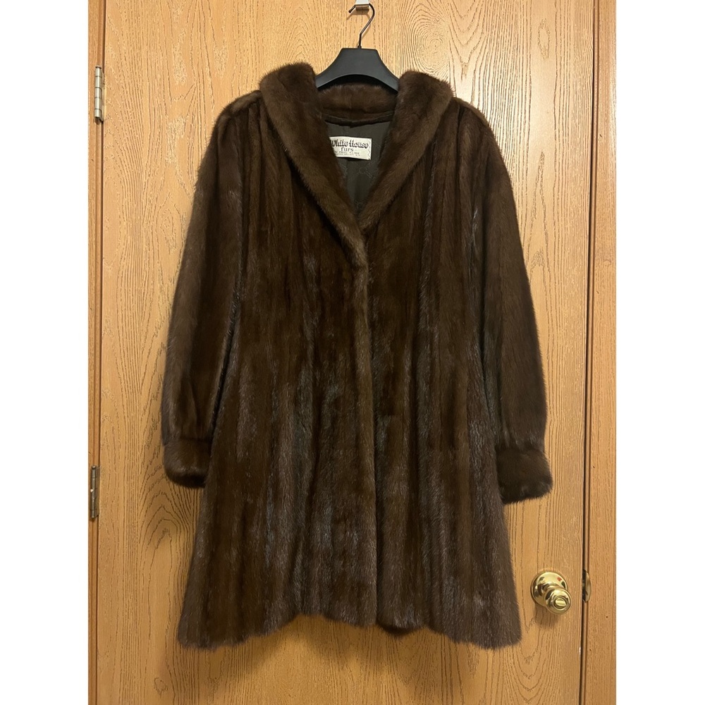 Dark brown mink coat